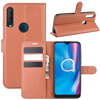 Чохол-книжка Litchie Wallet для Alcatel 1S 2020 (5028Y) Brown