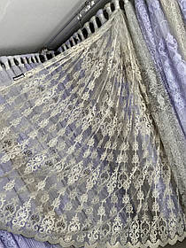 Тюль фатинова корд заввишки 2,8 м. кремова