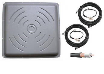 Антенний комплект 3G/4G/LTE КВАДРАТ 24 MIMO 1700-2700 МГц 24dBi (rg-58 2*10м, ts9)