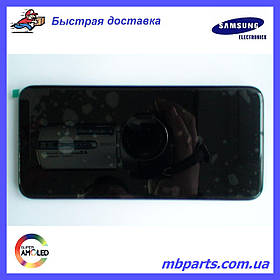 Дисплей із сенсором Samsung А202 Galaxy А20e Black, GH82-20229A, оригінал із рамкою!
