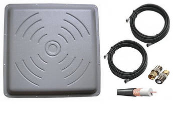 Антенний комплект 3G/4G/LTE КВАДРАТ 24 MIMO 1700-2700 МГц 24dBi (rg-58 2*10м, sma)