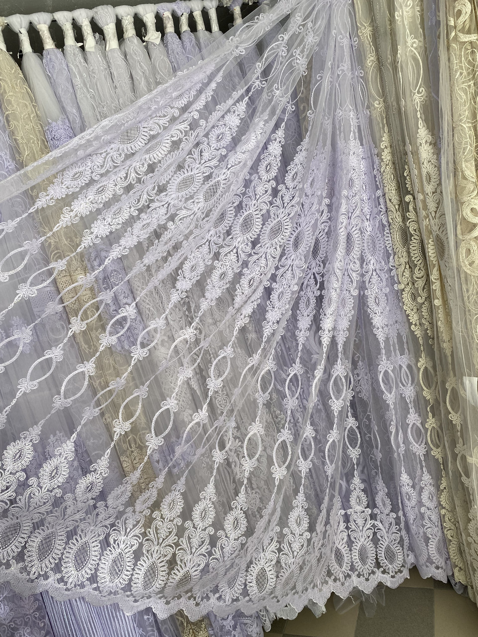 Тюль фатинова корд заввишки 2,8 м. біла