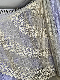 Тюль фатинова корд заввишки 2,8 м. кремова