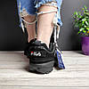 Жіночі зимові кросівки Fila Disruptor II FUR Black (чорні) Взуття Філа Дизраптор 2 Вєтнам низькі натуральний замш хутро 36,38 р, фото 11