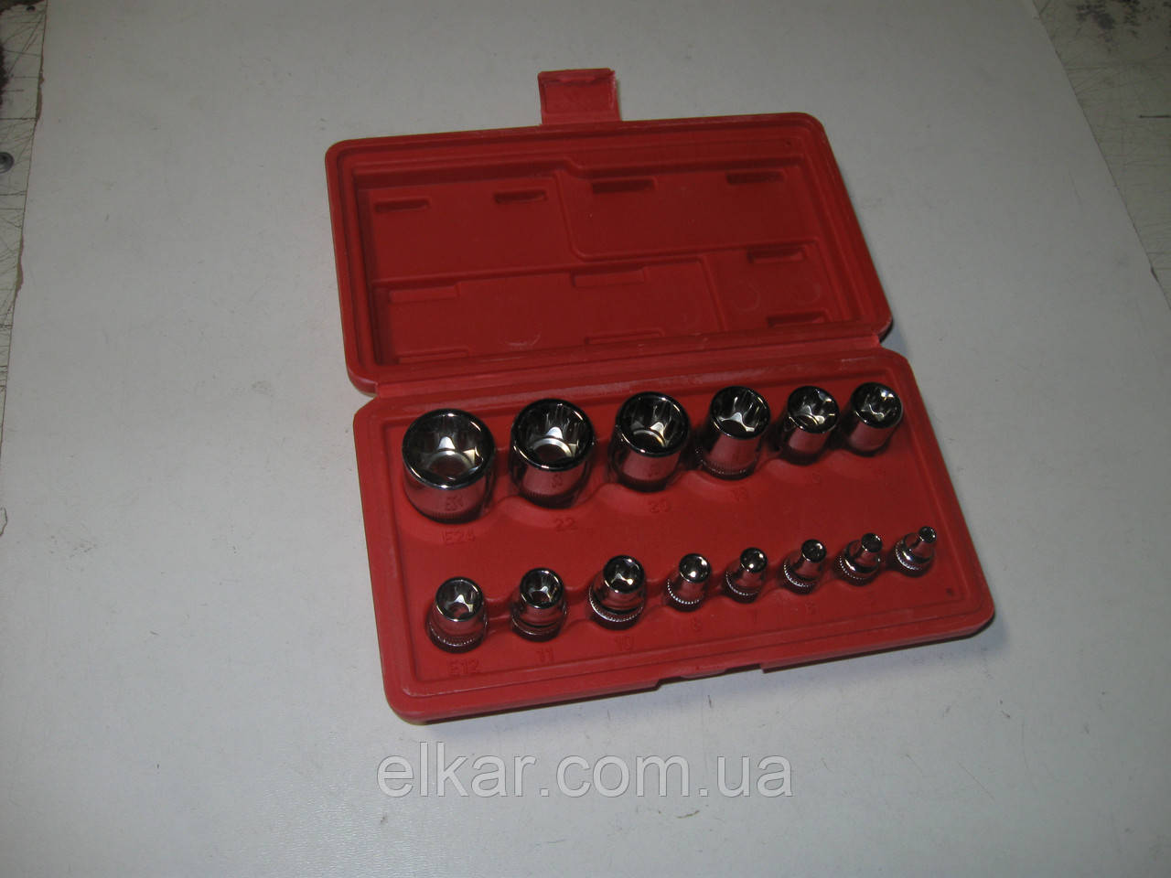 Набір головок TORX 14шт 1/2", 3/8", 1/4" HT-1846, фото 1