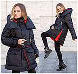 Жіноча стильна зимова куртка Магда оверсайз бежева фісташка, розміри 48-56, фото 5