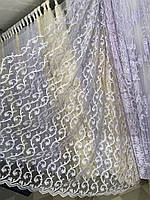 Тюль фатиновая корд высотой 2,8 м. белого цвета