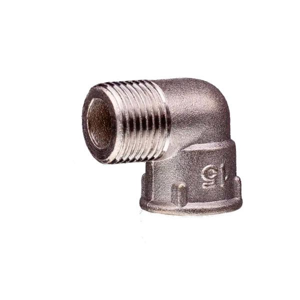 Кут латунний довгий LEXLINE (нікель) 1/2НВ