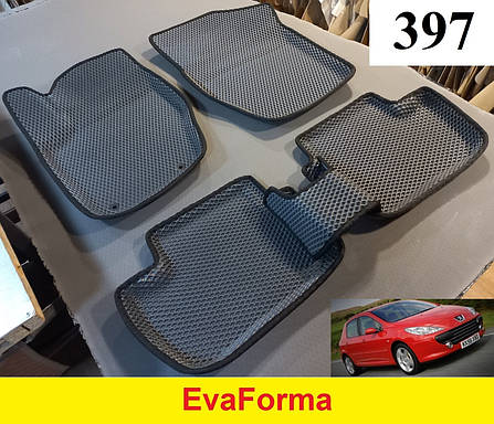 3D килимки EvaForma на Peugeot 307 '05-07, килимки ЕВА, фото 2