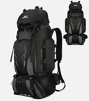 Рюкзак туристичний похідний текстиль 90 л, Чорний