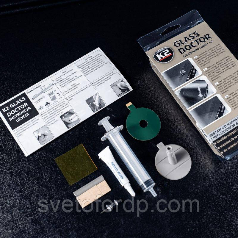 Набір для ремонту лобового скла та фар 0,8 мл. Glass Doctor K2, фото 1