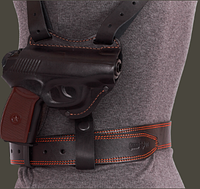 Кобура ПМ оперативна  поясна формована шкіряна чорна sag