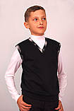 Жилет для хлопчика трикотажний пн-966-1 розмір 110 116 122 128 134 146  тм "Попелюшка", фото 2