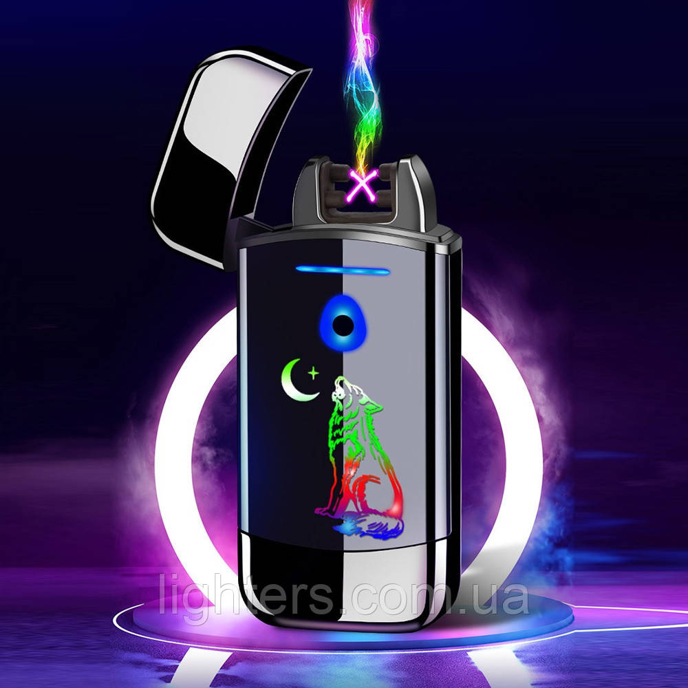 Електроімпульсна запальничка USB дводугова в подарунковій упаковці LG-571U1