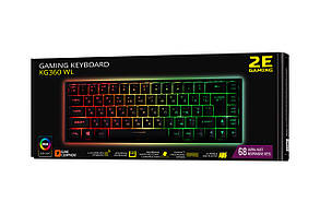 2E Gaming Клавіатура ігрова KG360 RGB 68key WL Black Ukr