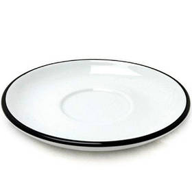 Блюдце 16,7 см, серія Verona Colored Rims Black Ancap