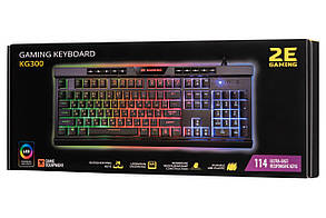 2E Gaming Клавіатура ігрова KG300 LED USB Black Ukr