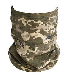 Флісовий бафф із затяжкою зимовий теплий Олива. Шапка-баф фліс