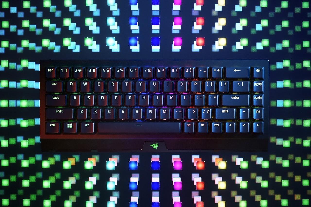 Razer Клавіатура ігрова BlackWidow V3 Mini HyperSpeed Green Switch WL/BT/USB RU RGB, Black