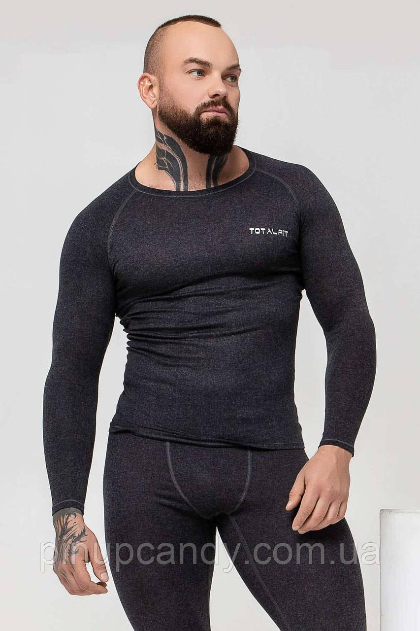 Чоловіча термофутболка з довгим рукавом ICELAND TMR1-V9 віскоза з вовною сіра XL, фото 1