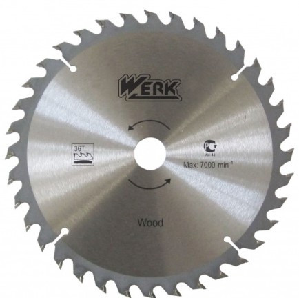Пильний диск по дереву для болгарки 230х22мм, 40 зубів WERK 36116 (WE109119/4332642)