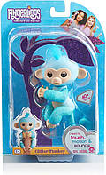 Оригинал Интерактивная обезьянка голубая блестящая WowWee Fingerlings Interactive Monkey Amelia glitter