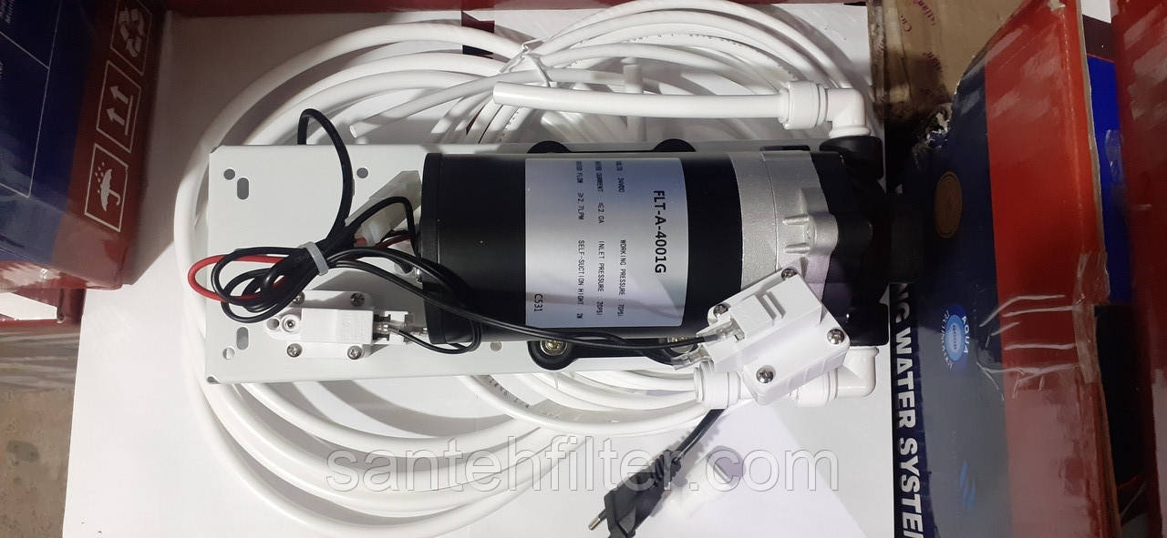 Помпа - насос 400G галон в зборі для систем зворотнього (обратного) осмосу, фото 1