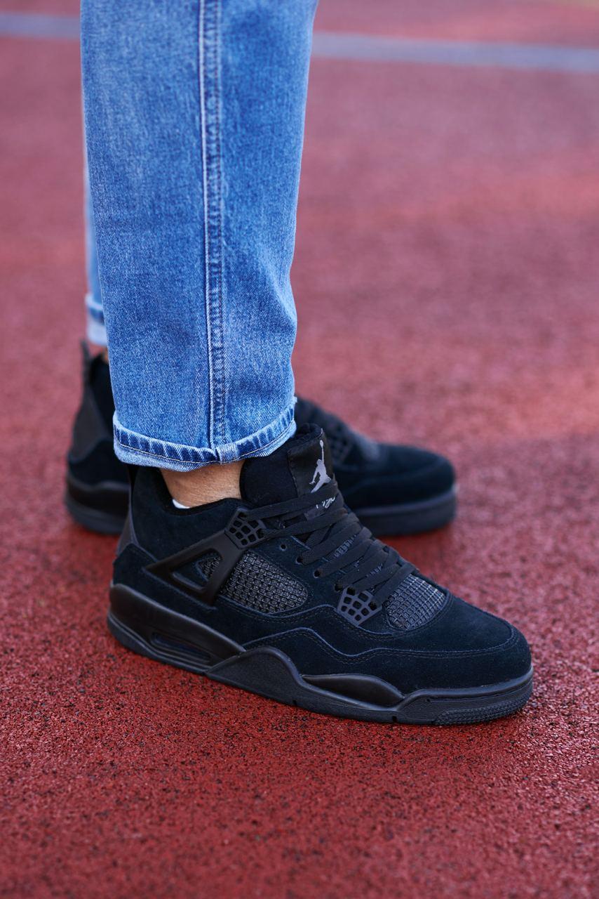 Кросівки чоловічі чорні Nike Air Jordan 4 (04716)