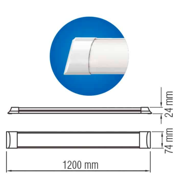 Линейный светодиодный светильник для потолков и стен TETRA/SQ-27 27W 4200K металлический корпус Белый - фото 2 - id-p1662398908