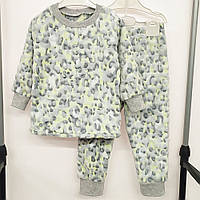 Пижама домашний комплект для мальчика махровая 64 (116см-122см), Лимонный
