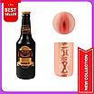 Чоловічий мастурбатор штучна вагіна в пляшці Beer bottle masturbation Cup гумова, фото 2