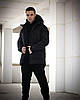 Чоловіча куртка парка стильна модна куртка чорна, фото 4