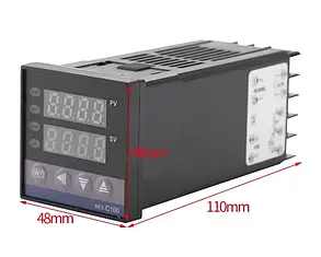 Термегулятор PID REX-C100 -50 -- 999C вихід для реле SSR + термопара, фото 3