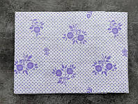 Электропростынь с цветным рисунком OMUR Байка Турция 120x155 см 55204 Цветы фиолетовая