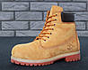 Зимові жіночі черевики Timberland boots Ginger (Пісочні) Взуття Тімберленд В'єтнам високі натуральний нубук натуральне хутро, фото 2