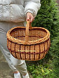 Кошик плетений із суцільної лози. Арт:075, фото 2