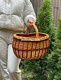 Кошик плетений із суцільної лози. Арт:075, фото 3