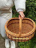 Кошик плетений із суцільної лози. Арт:075, фото 5