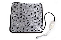Килимок з підігрівом для собак та котів 45 х 45 см килимок з регулятором температури Сірий