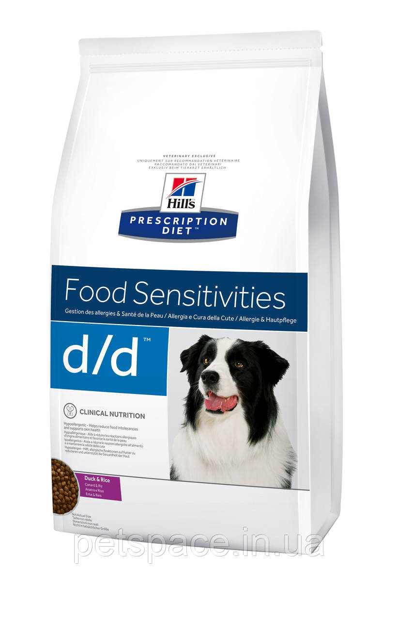 Корм Hill's PD Canine D/D (Хіллс при харчовій чутливості та захвор. шкіри з качкою), 12кг.