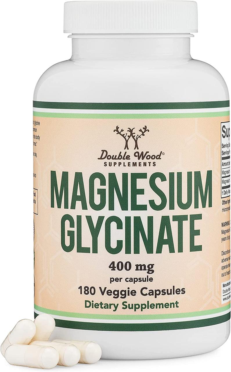 Double Wood Magnesium Glycinate / Магній гліцинат для покращення якості сну 180 капсул