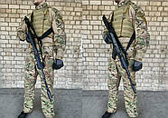 Ремінь збройовий трьохточковий тактичний 3-point чорний (трьохточка), фото 4