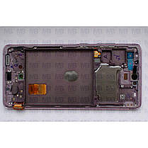 Дисплей із сенсором Samsung G780 Galaxy S20 FE Lavander, GH82-24220C, оригінал у складі з рамкою!, фото 4