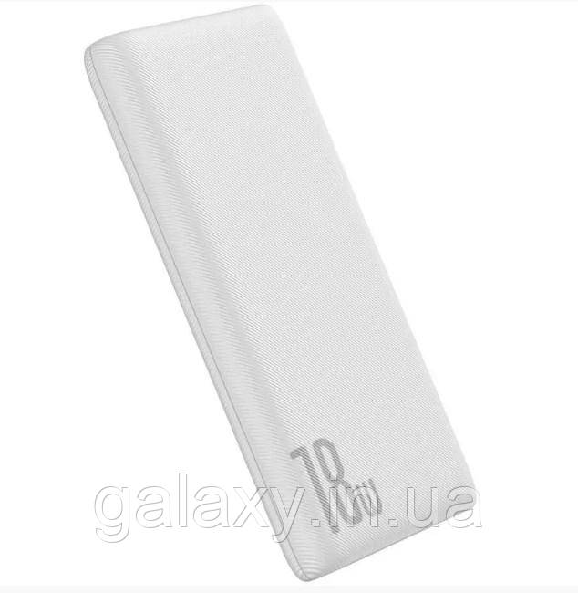 Повербанк Baseus 10000mAh USB/Type-C PD/QC Bipow Quick Charge White, фото 1