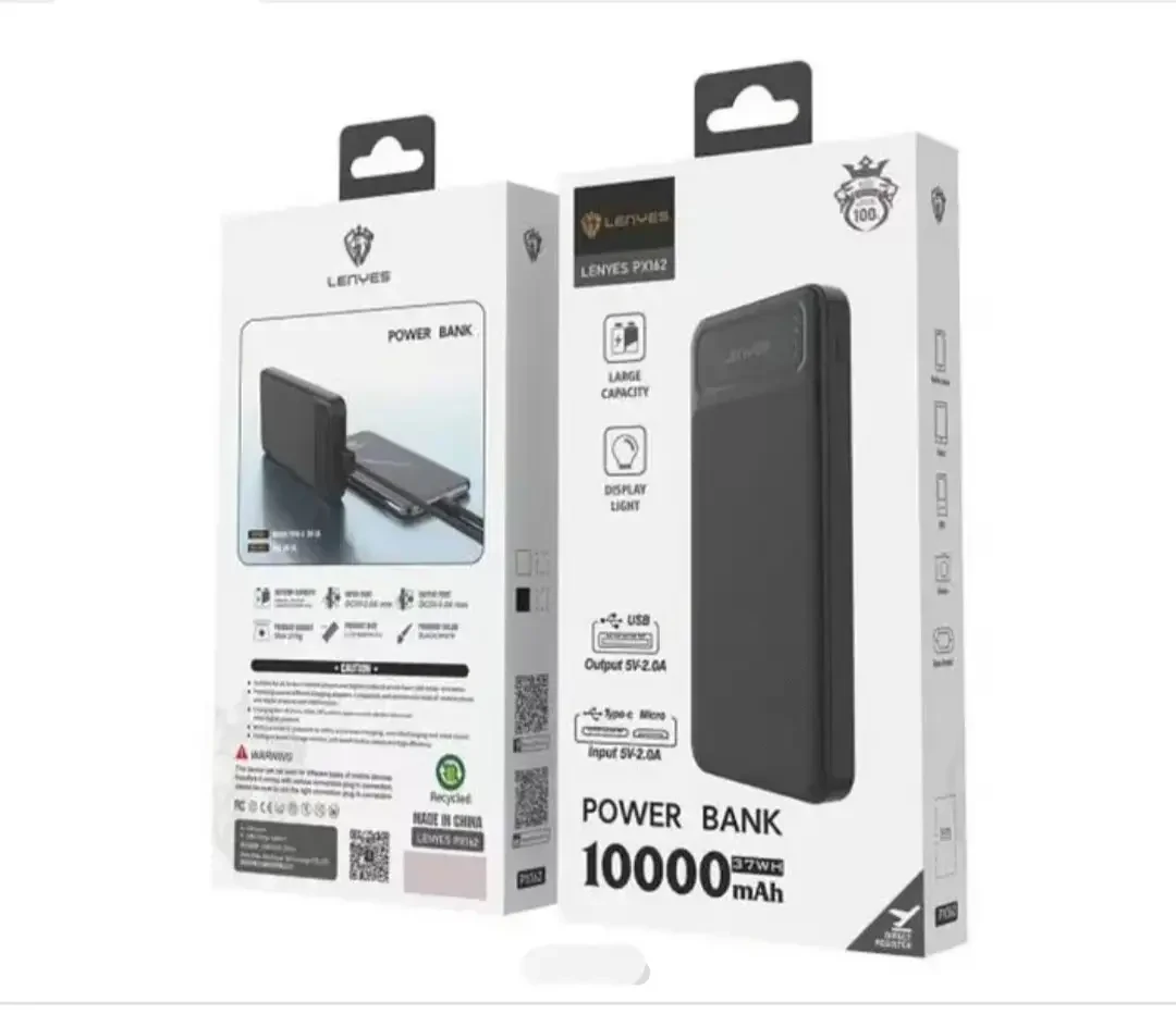 Портативний акумулятор Power Bank LENYES PX162 10000mAh. Оригінал!   ⁇  Зовнішній акумулятор