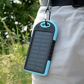 Портативний зарядний пристрій Power Bank SOLAR 10000 mAh на сонячній зарядці Повербанк на сонячній батареї, фото 1