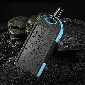 Портативний зарядний пристрій Power Bank SOLAR 10000 mAh на сонячній зарядці Повербанк на сонячній батареї, фото 3
