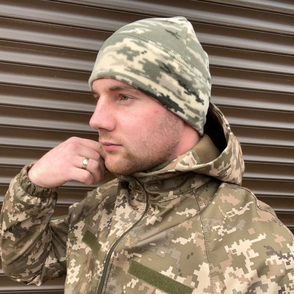 Шапка флісова Піксель для ВСУ (М-55-56)