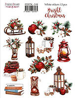 Набір наклейок (стикерів) 12 шт Bright Christmas #318