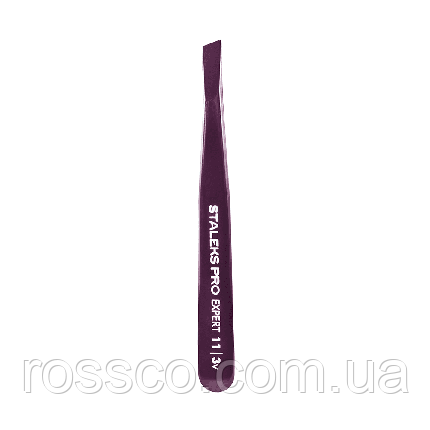 Пінцет для брів STALEKS PRO EXPERT 11 TYPE 3 Violet TE-11/3, фото 1